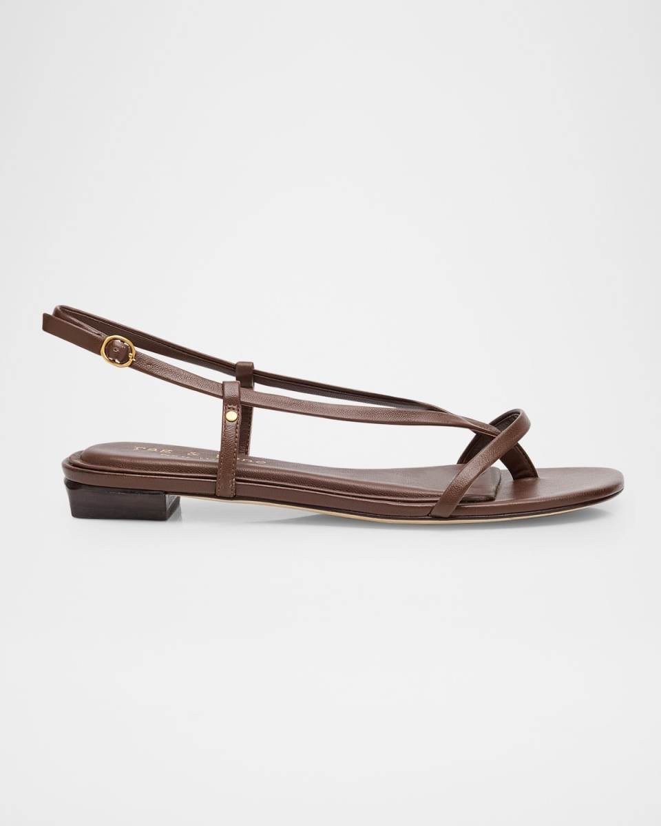 Giselle Leather Thong Slingback Sandals